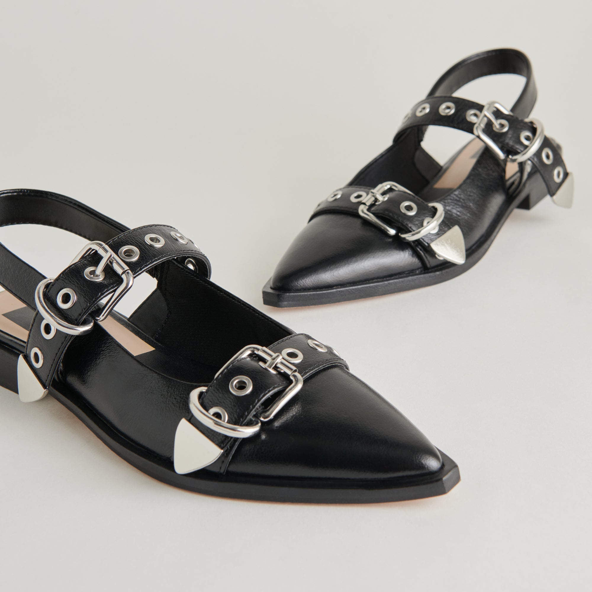 LABELL FLATS MIDNIGHT CRINKLE PATENT - re:vita