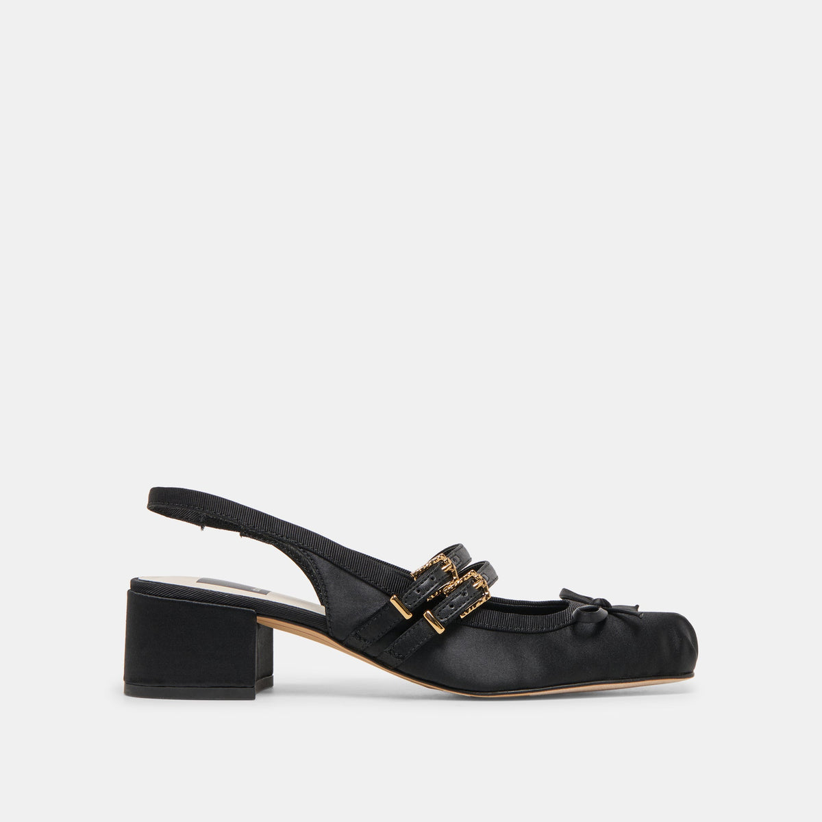 LORIS HEELS ONYX SATIN