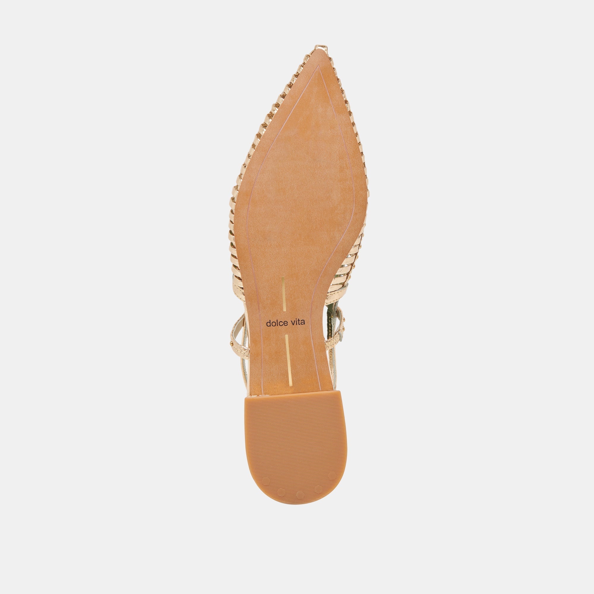 PHINLY FLATS GOLD DISTRESSED LEATHER - re:vita