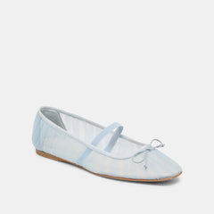 RAEVEN BALLET FLATS LIGHT BLUE TULLE - re:vita