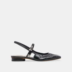 RIANNE FLATS MIDNIGHT CRINKLE PATENT - re:vita