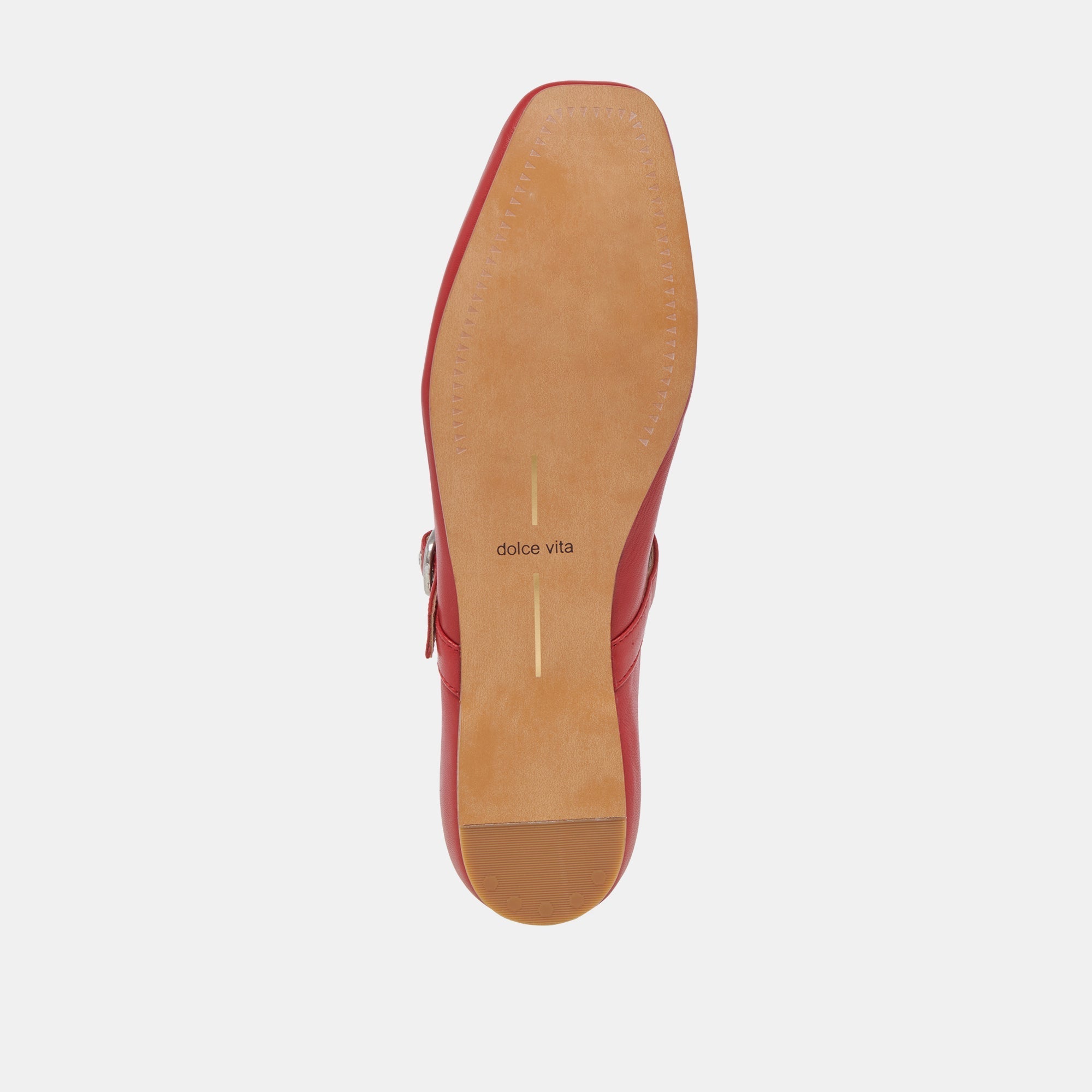RODNI BALLET FLATS RED LEATHER - re:vita