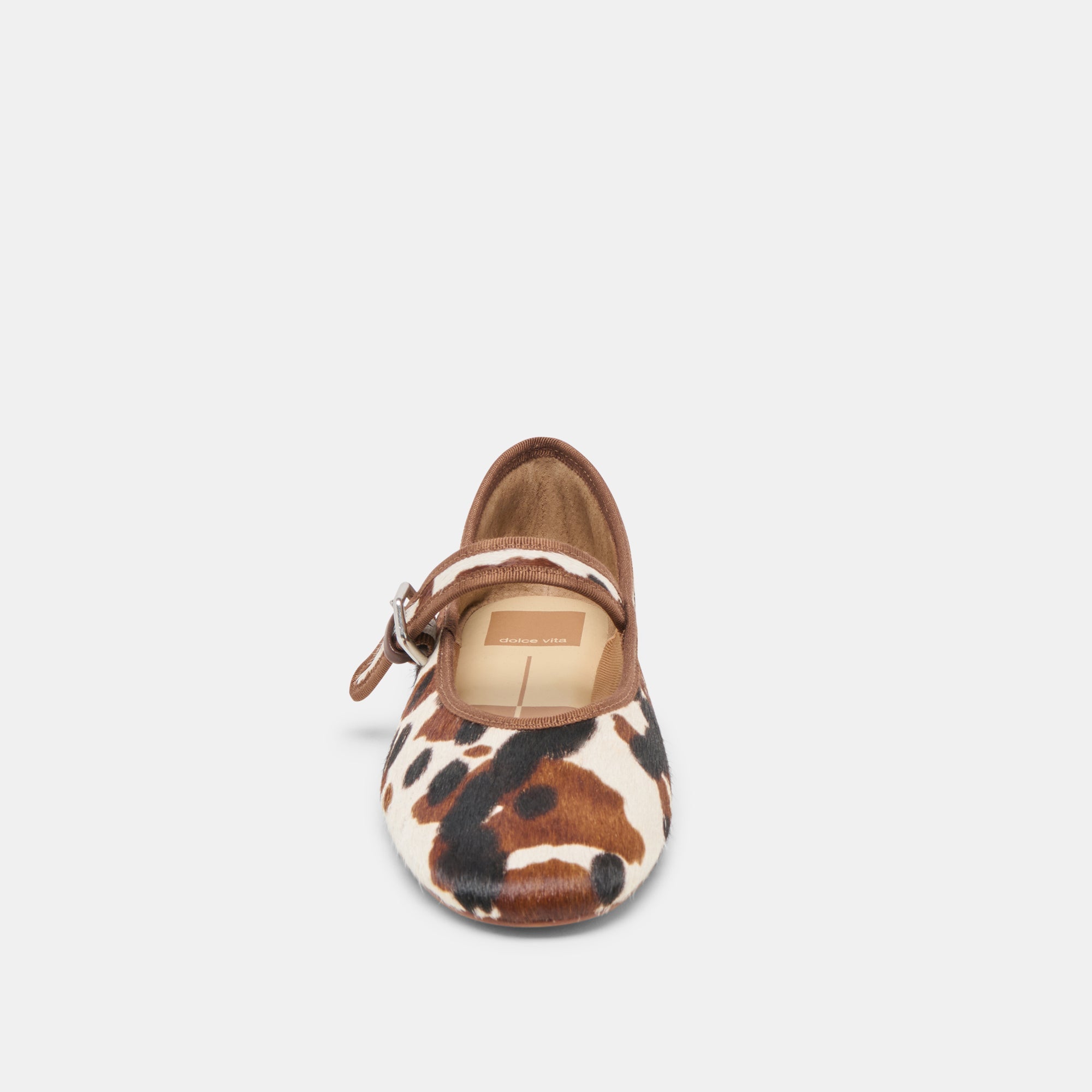 ROSLYN BALLET FLATS COCOA TAURUS CALF HAIR - re:vita