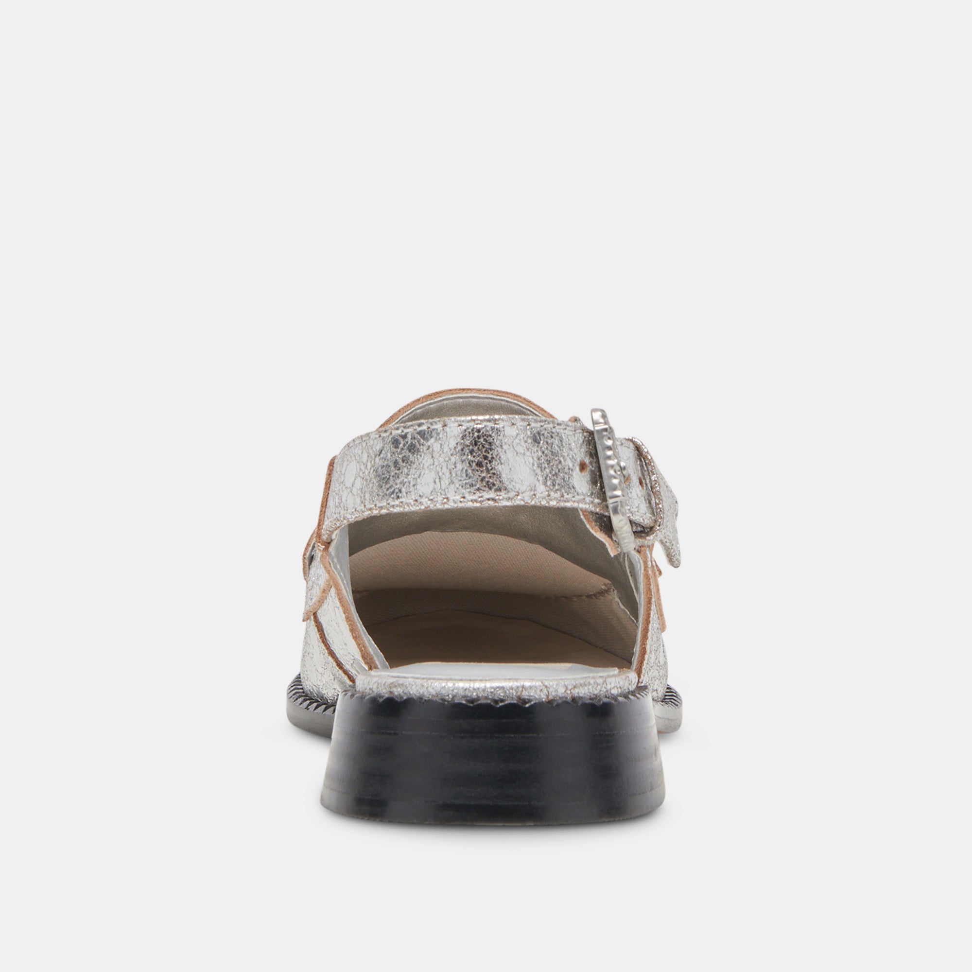 HARDI WIDE LOAFERS SILVER CRACKLED LEATHER - re:vita
