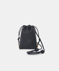 EVIE PHONE POUCH BLACK LEATHER