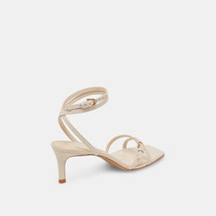BAMBY HEELS BONE LEATHER