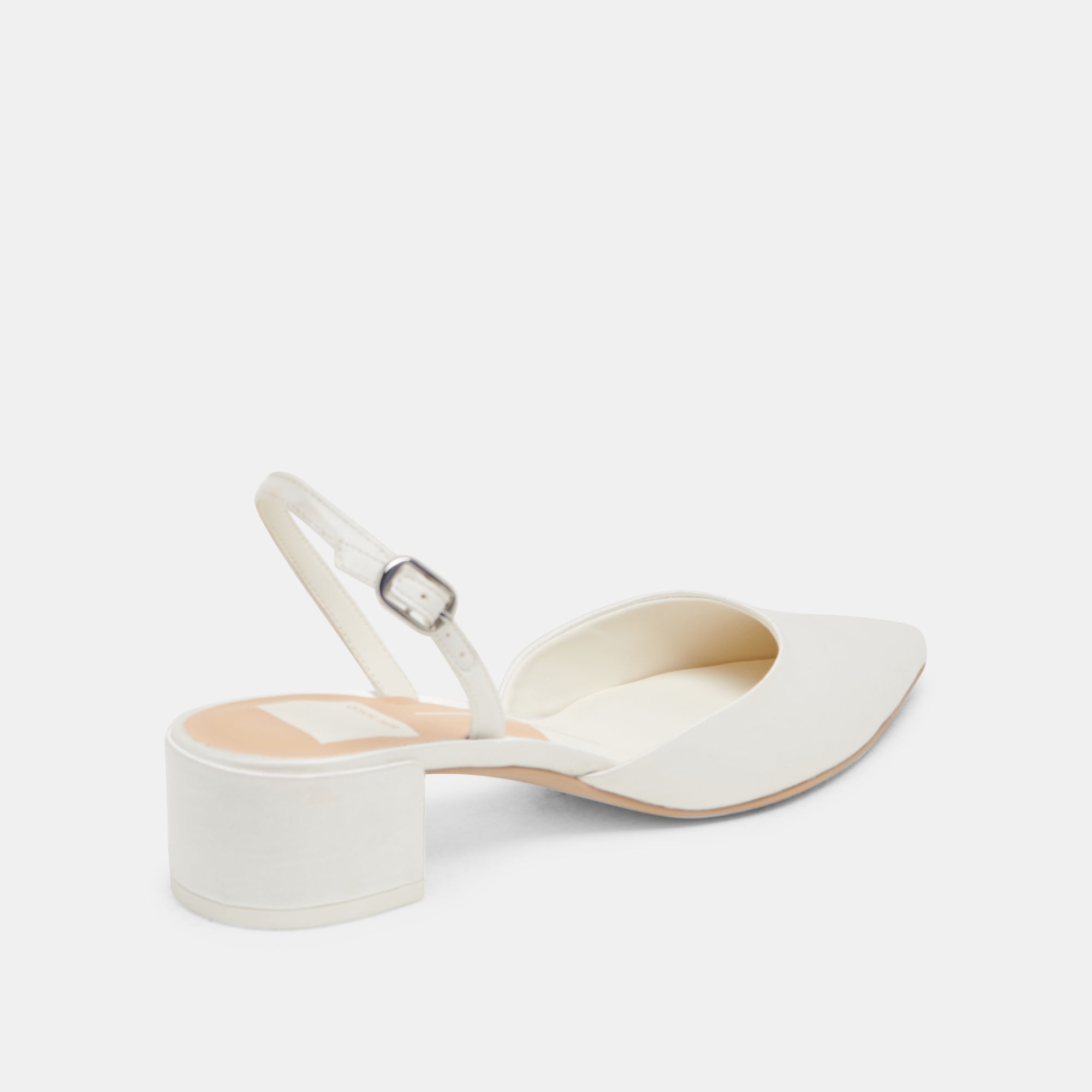 CAREL HEELS TRUE WHITE SATIN - re:vita