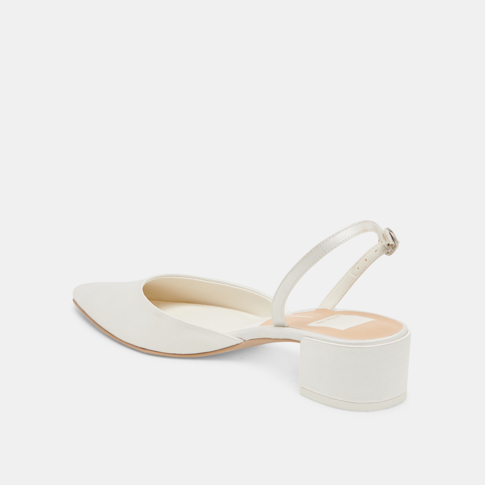CAREL HEELS TRUE WHITE SATIN - re:vita