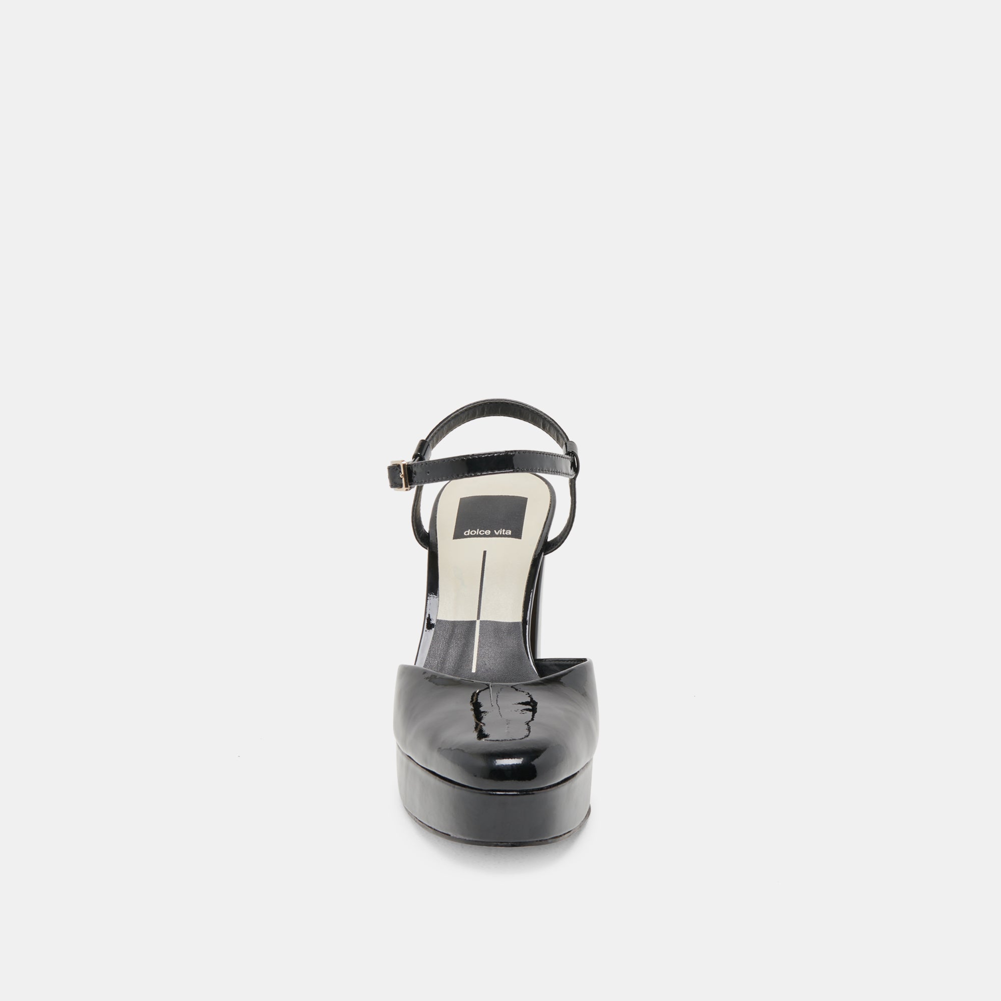 CLAUD HEELS MIDNIGHT PATENT LEATHER - re:vita