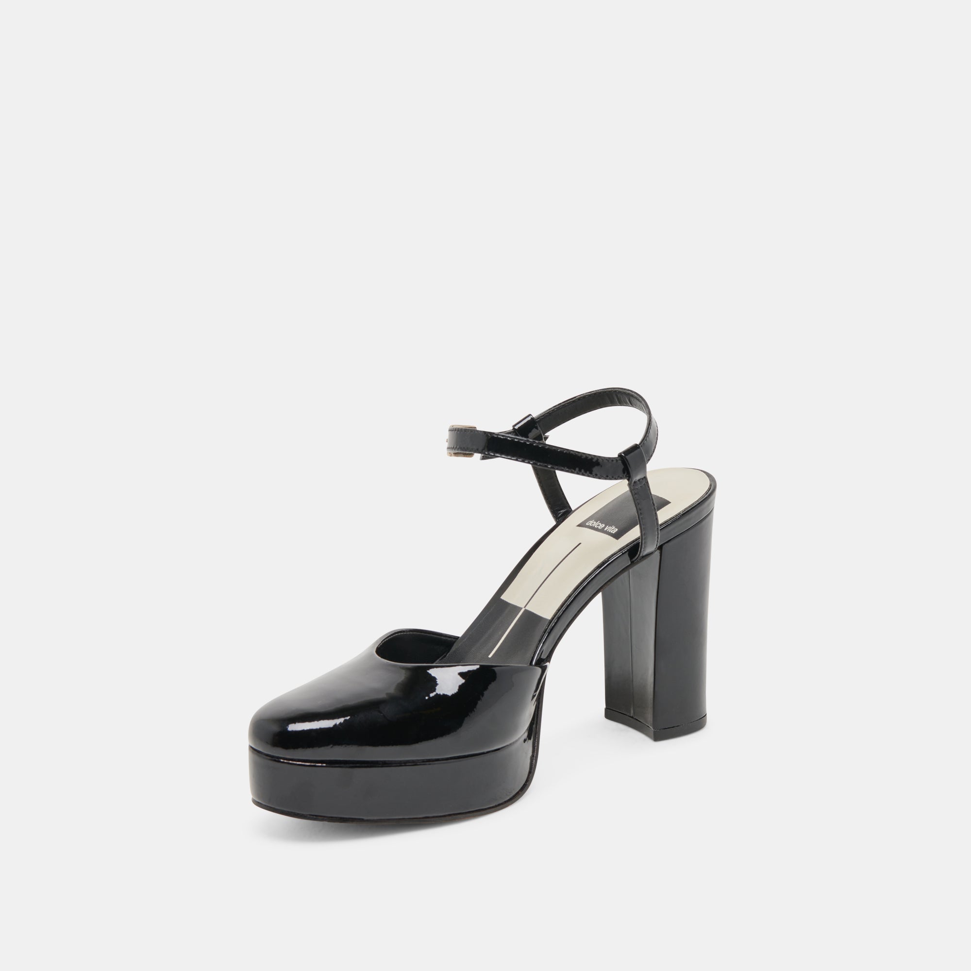 CLAUD HEELS MIDNIGHT PATENT LEATHER - re:vita