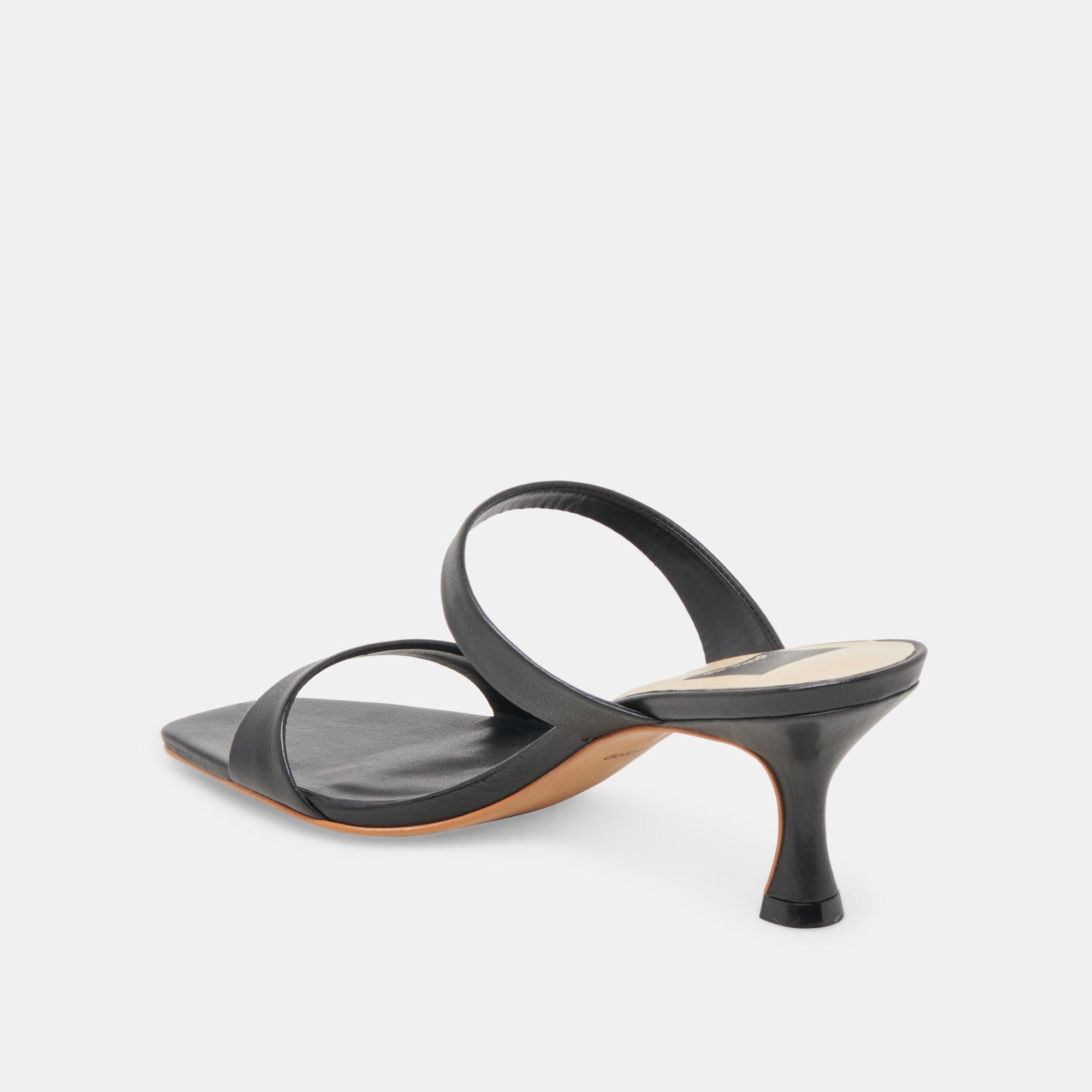 GENORA HEELS BLACK LEATHER - re:vita