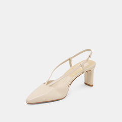GINAY HEELS BONE LEATHER