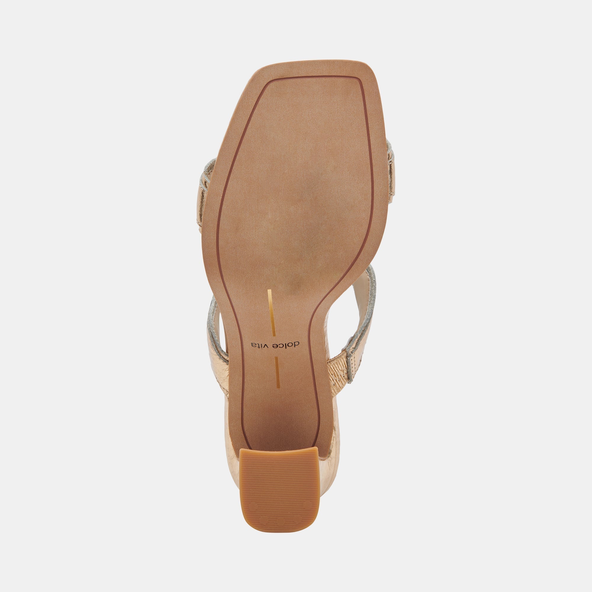 ILVA HEELS GOLD DISTRESSED LEATHER - re:vita