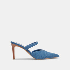 KANIKA HEELS BLUE DENIM - re:vita
