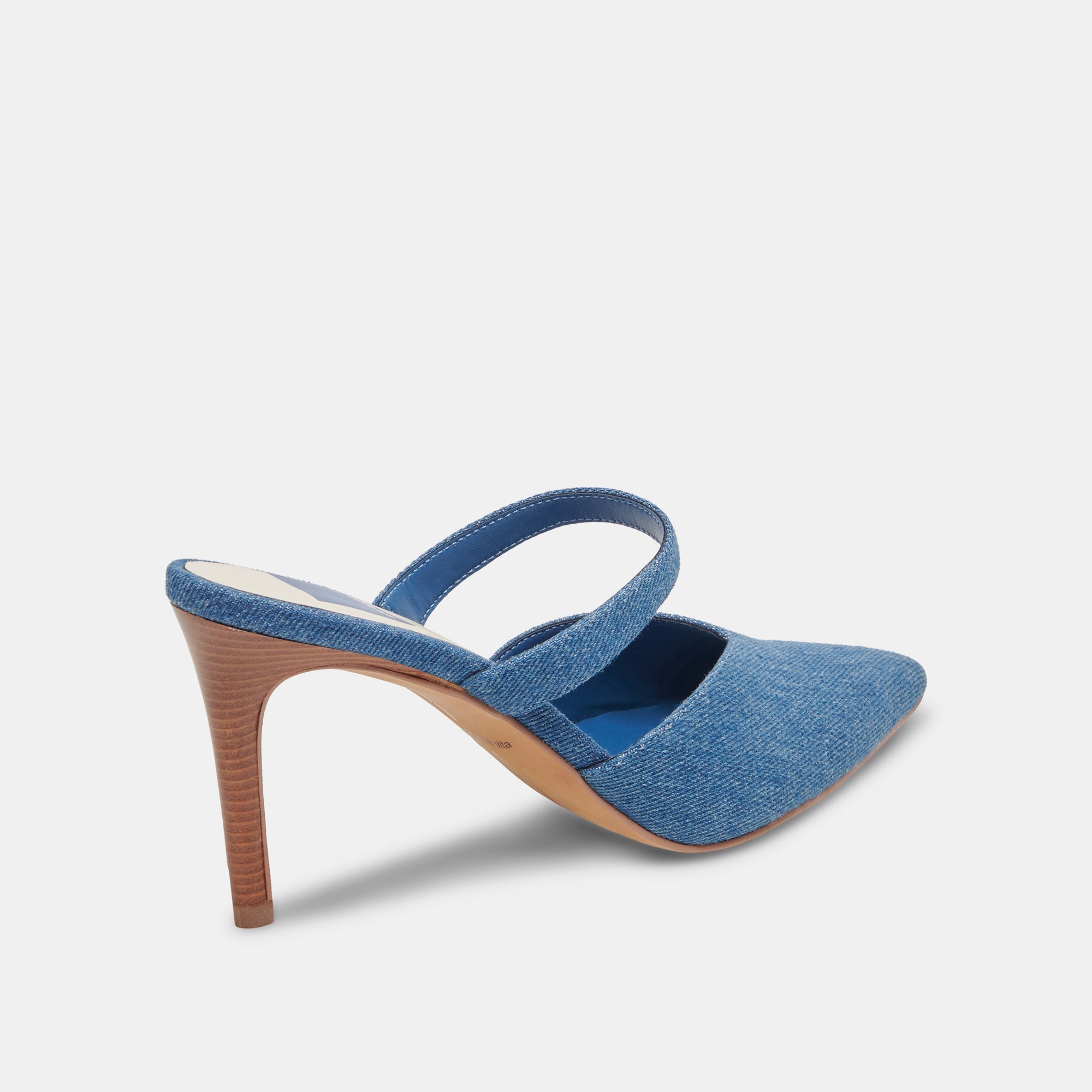 KANIKA HEELS BLUE DENIM - re:vita