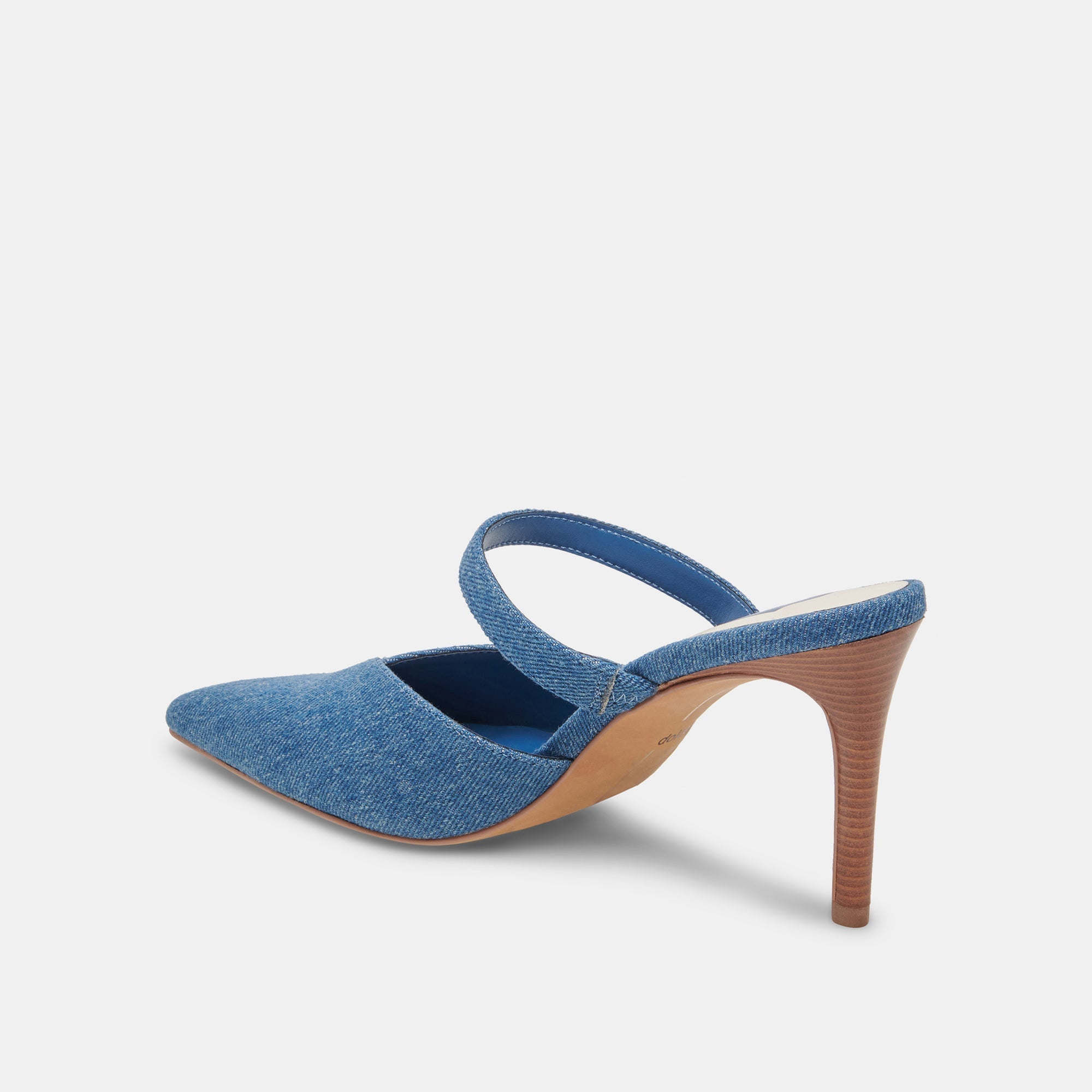 KANIKA HEELS BLUE DENIM - re:vita