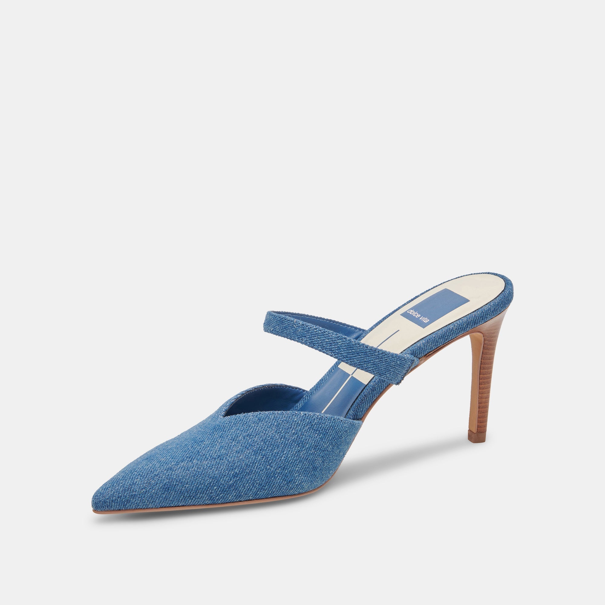 KANIKA HEELS BLUE DENIM - re:vita