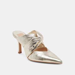 KELSY HEELS PLATINUM DISTRESSED LEATHER - re:vita