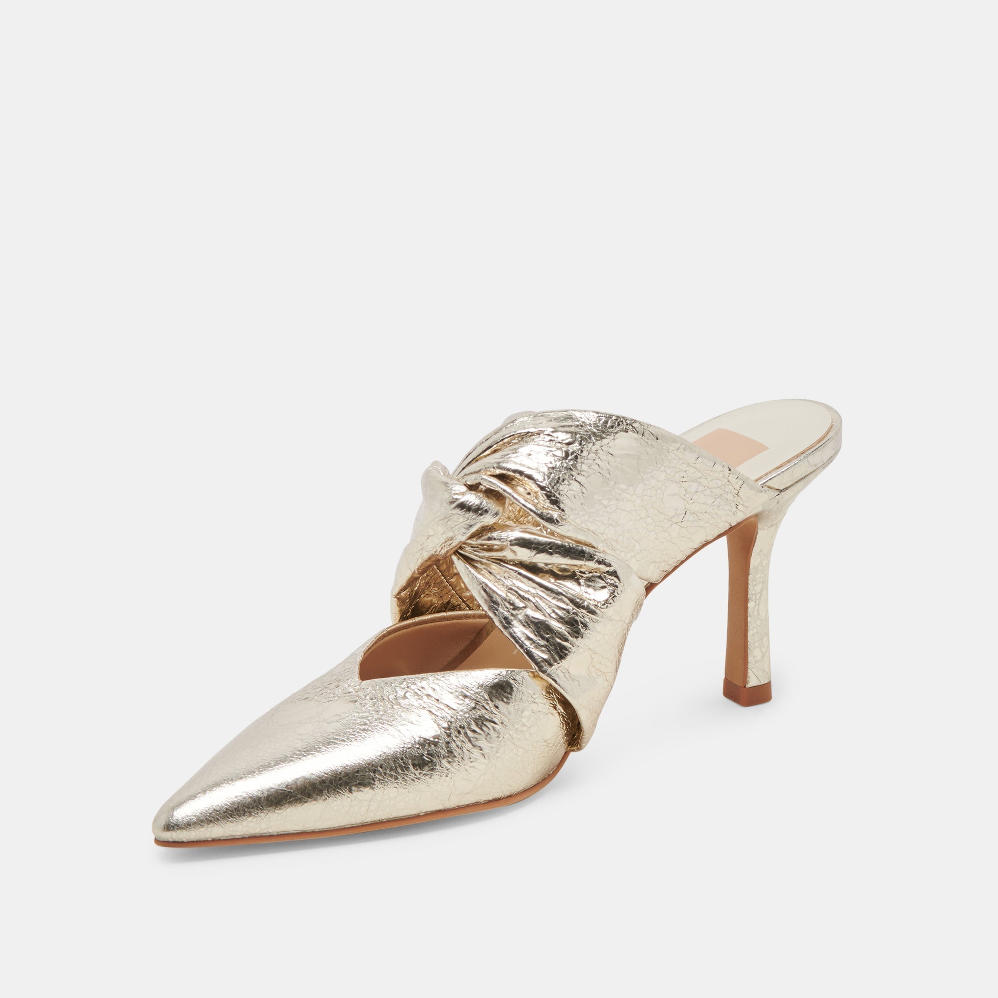 KELSY HEELS PLATINUM DISTRESSED LEATHER - re:vita