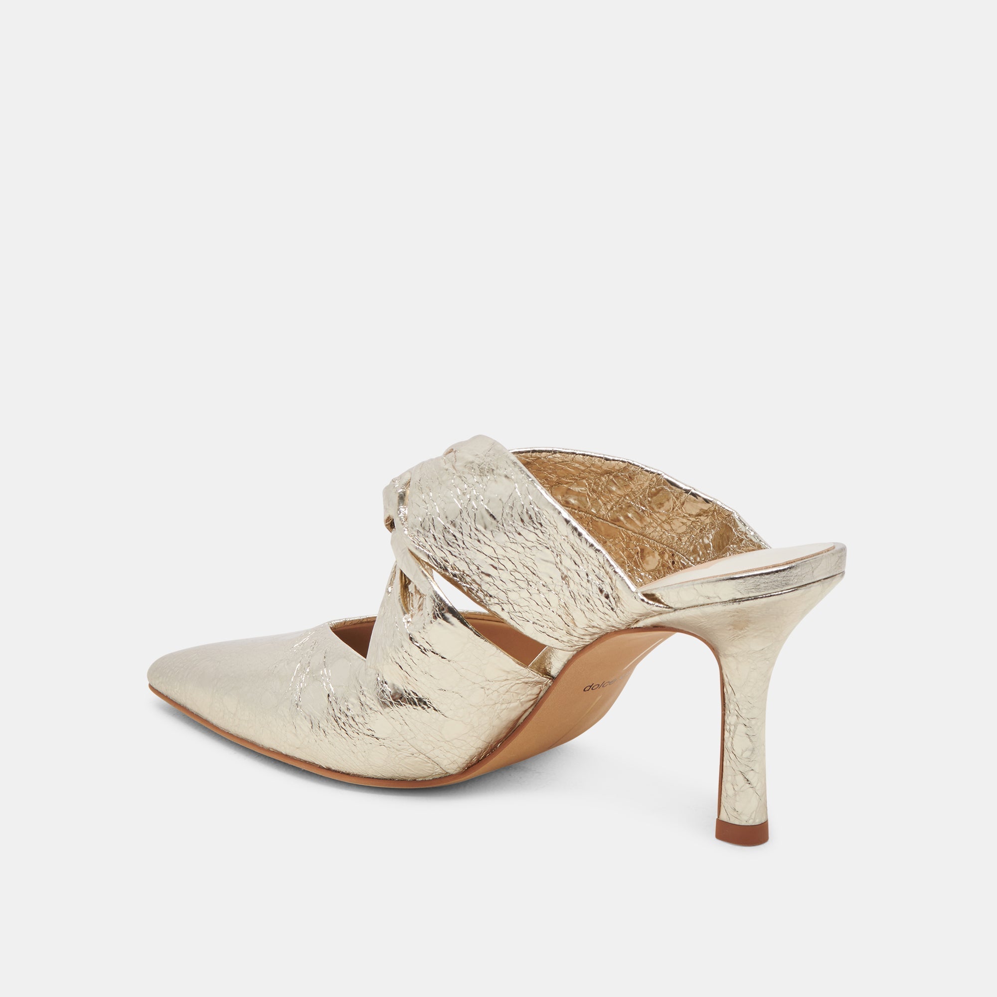 KELSY HEELS PLATINUM DISTRESSED LEATHER - re:vita