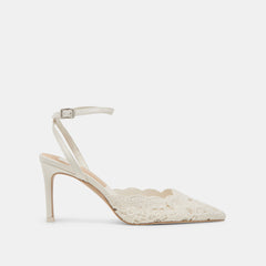 KENEDY HEELS WHITE CROCHET - re:vita