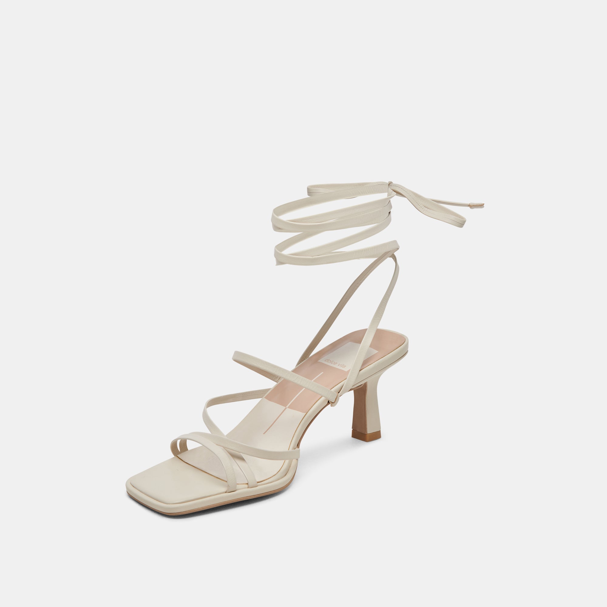 MALABO HEELS IVORY LEATHER - re:vita