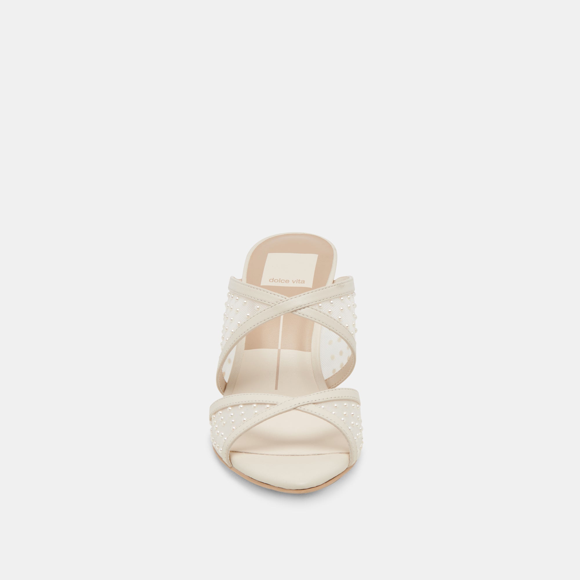 MANDEL PEARL HEELS IVORY MESH - re:vita