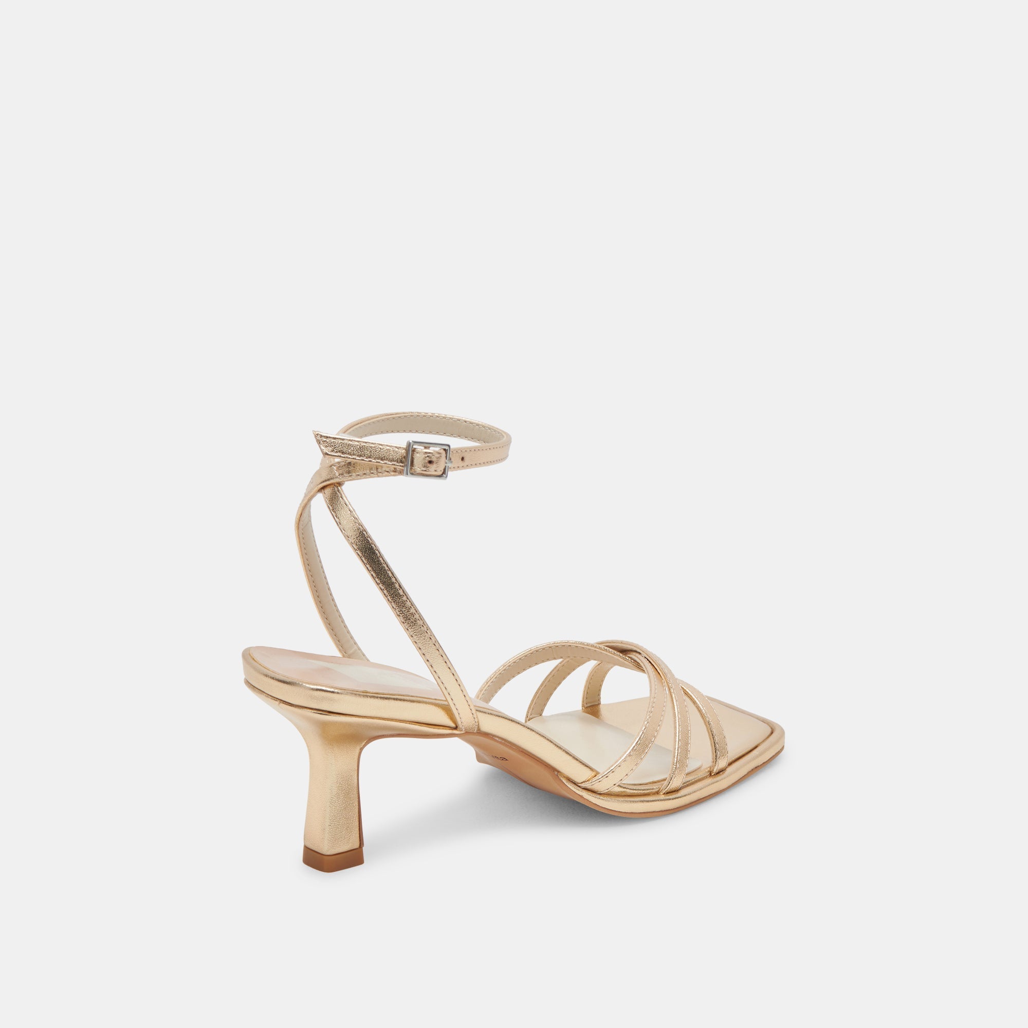 MANJI HEELS LIGHT GOLD METALLIC LEATHER - re:vita