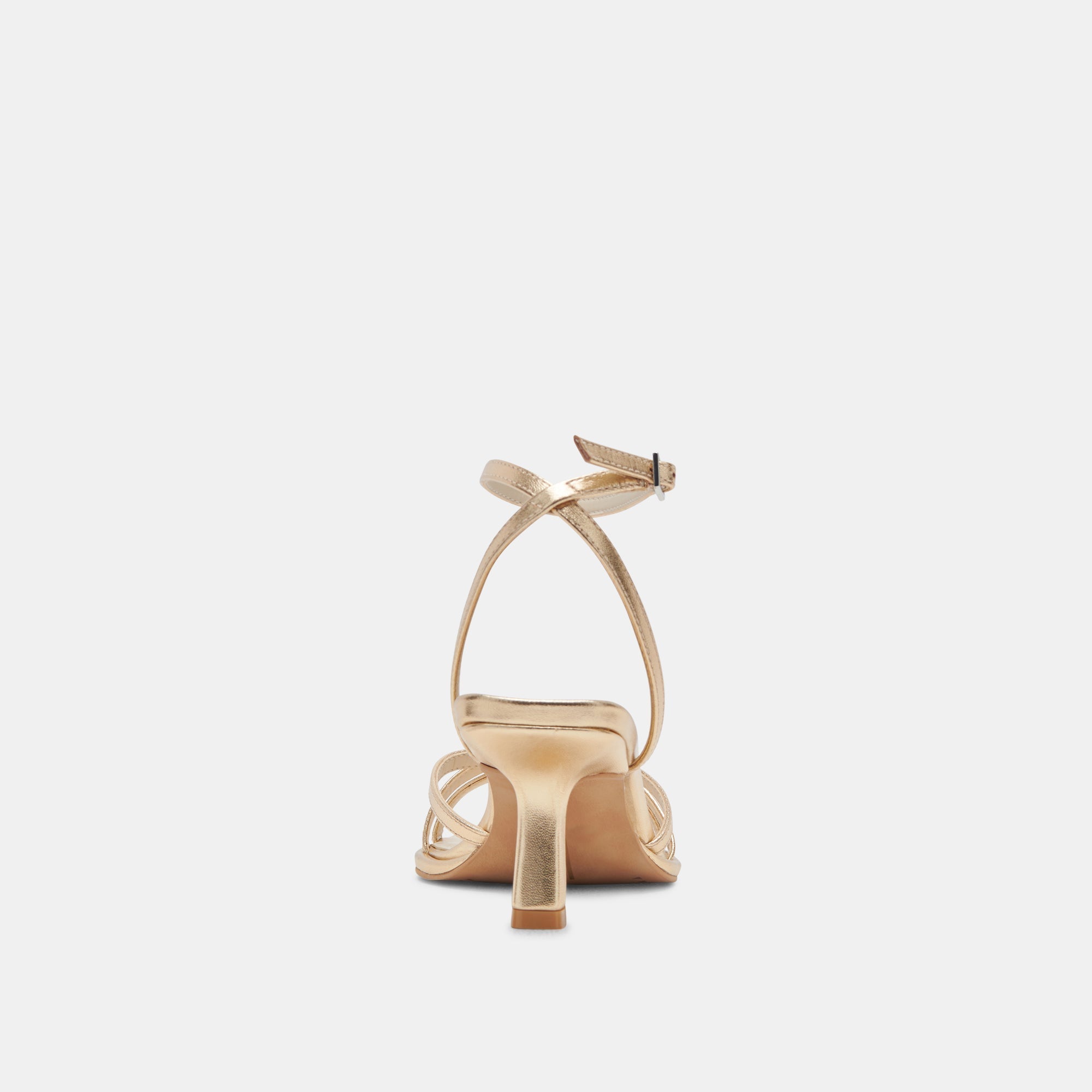 MANJI HEELS LIGHT GOLD METALLIC LEATHER - re:vita