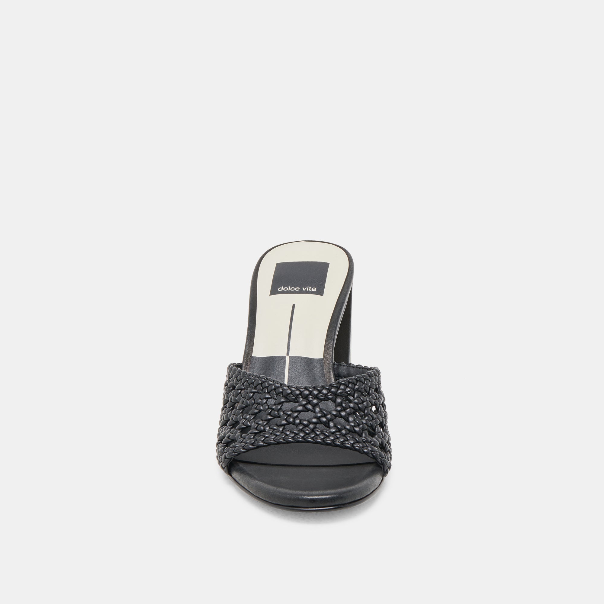MARGOE HEELS BLACK WOVEN STELLA