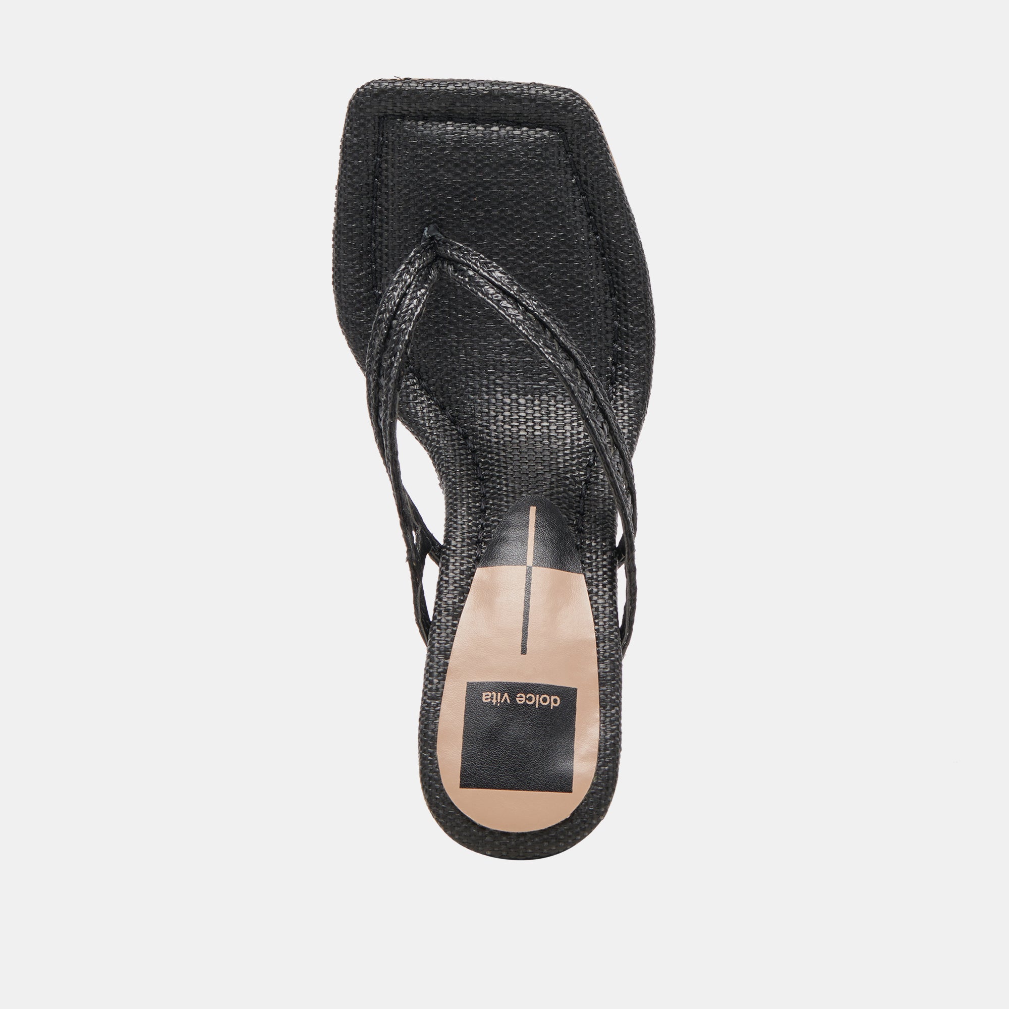 NULLAH WEDGES ONYX RAFFIA - re:vita