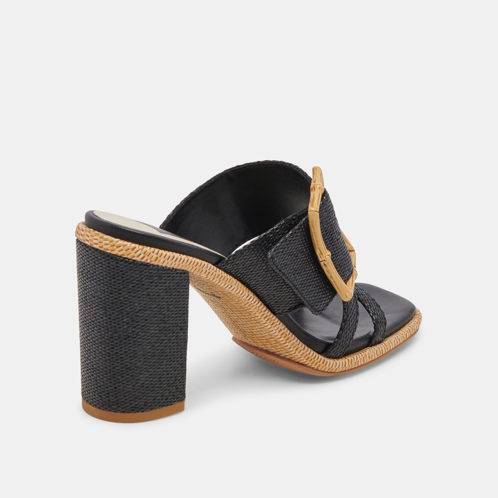 ONNIE HEELS ONYX RAFFIA - re:vita