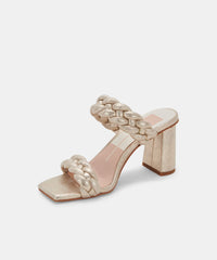 PAILY HEELS LIGHT GOLD METALLIC STELLA SUEDE - re:vita