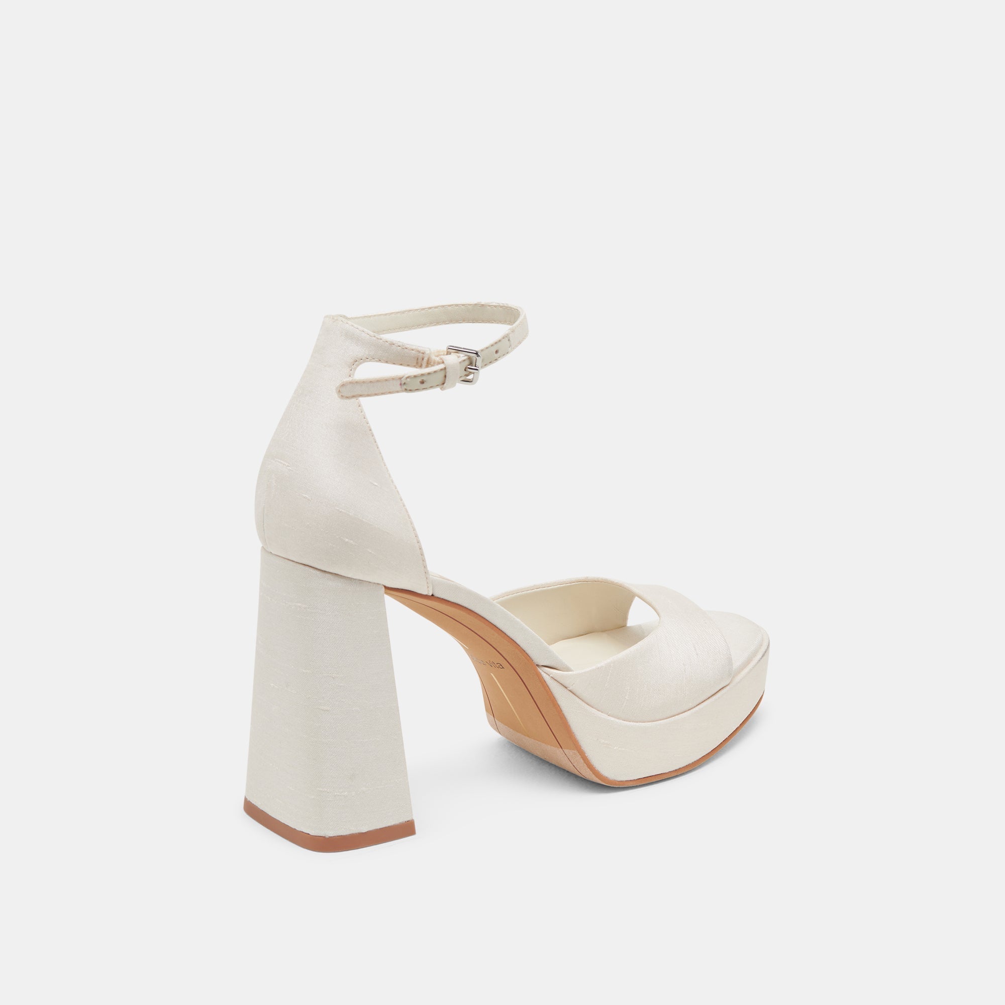 PANDRO HEELS WHITE SATIN - re:vita