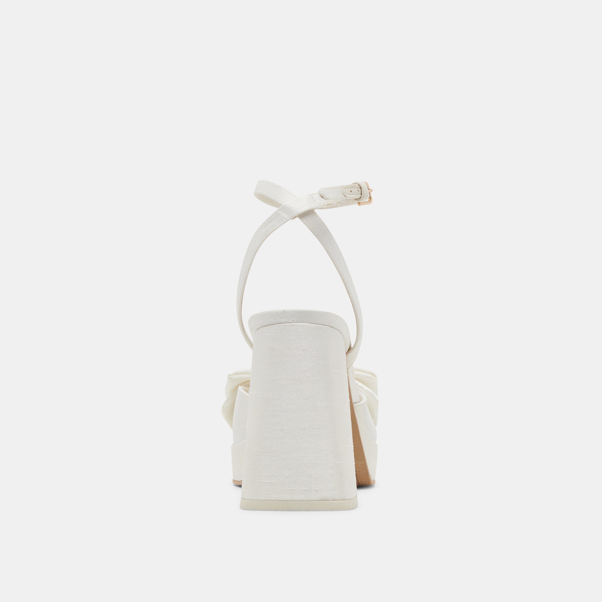 PATTON WIDE HEELS IVORY SATIN