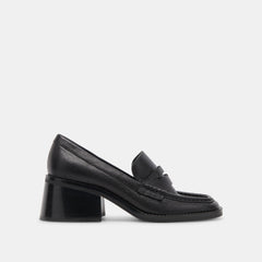 TALIE LOAFERS ONYX EMBOSSED LEATHER - re:vita