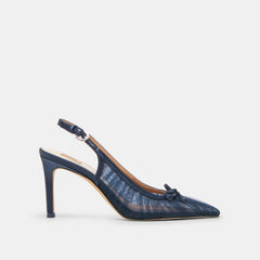 YELA HEELS NAVY TULLE