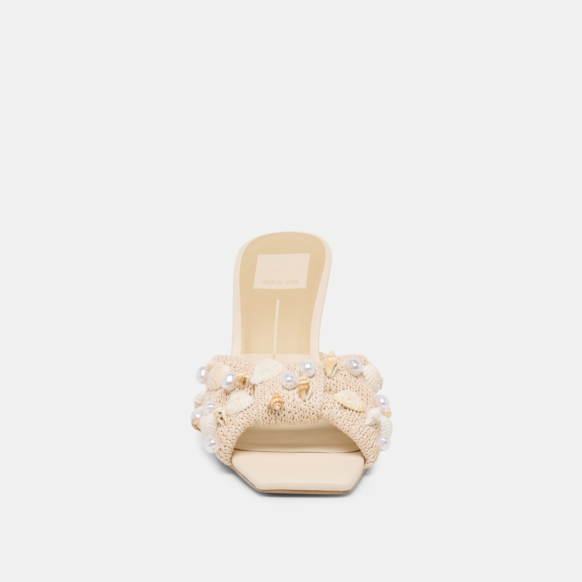TYLAH HEELS OATMEAL BEADED RAFFIA