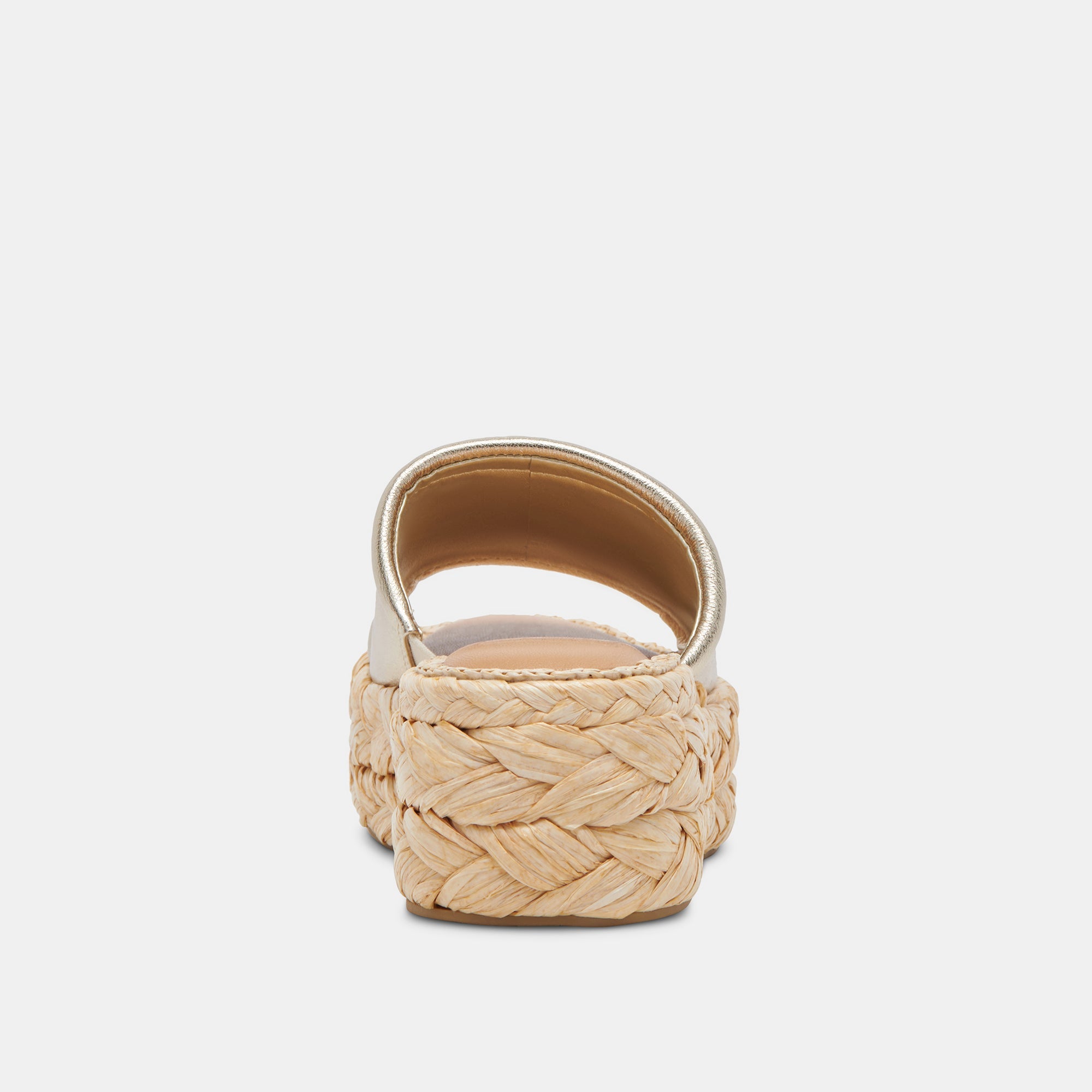CHAVI WIDE SANDALS LIGHT GOLD METALLIC LEATHER - re:vita