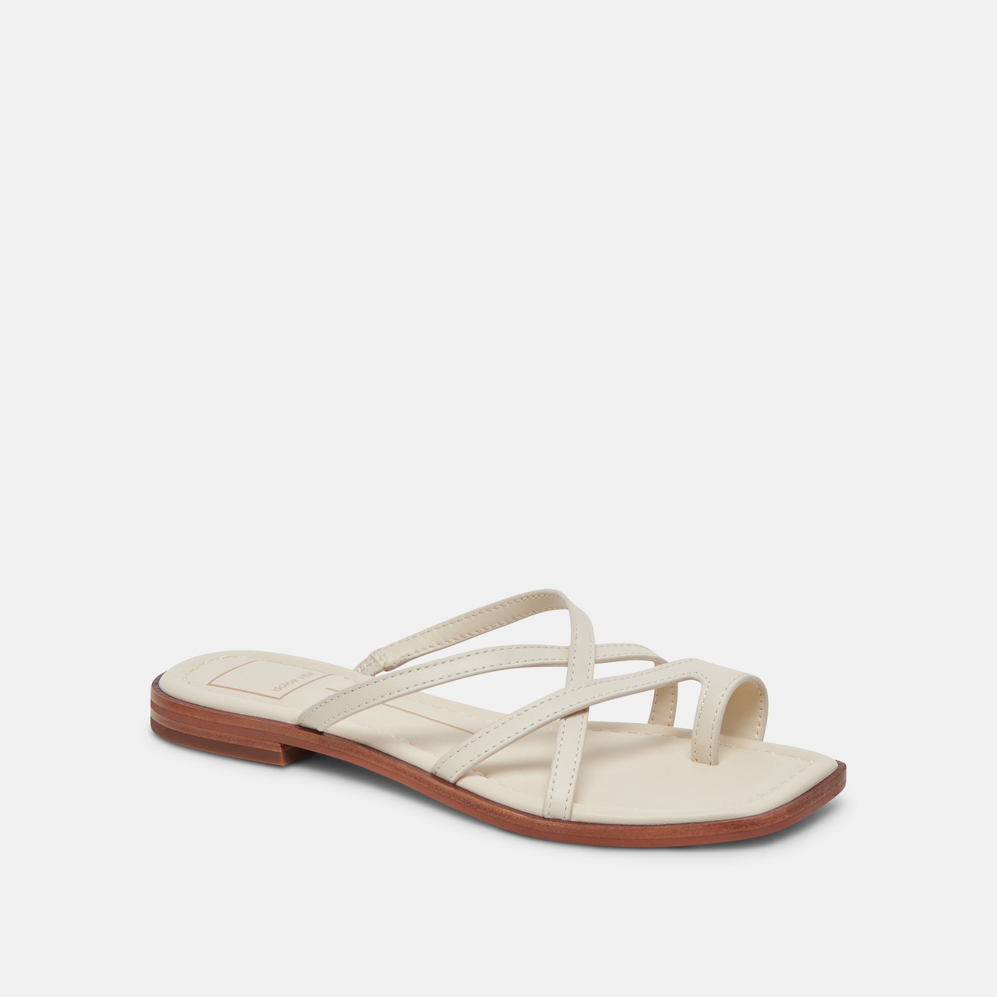 INDIGO SANDALS IVORY LEATHER - re:vita