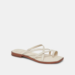INDIGO SANDALS IVORY LEATHER - re:vita