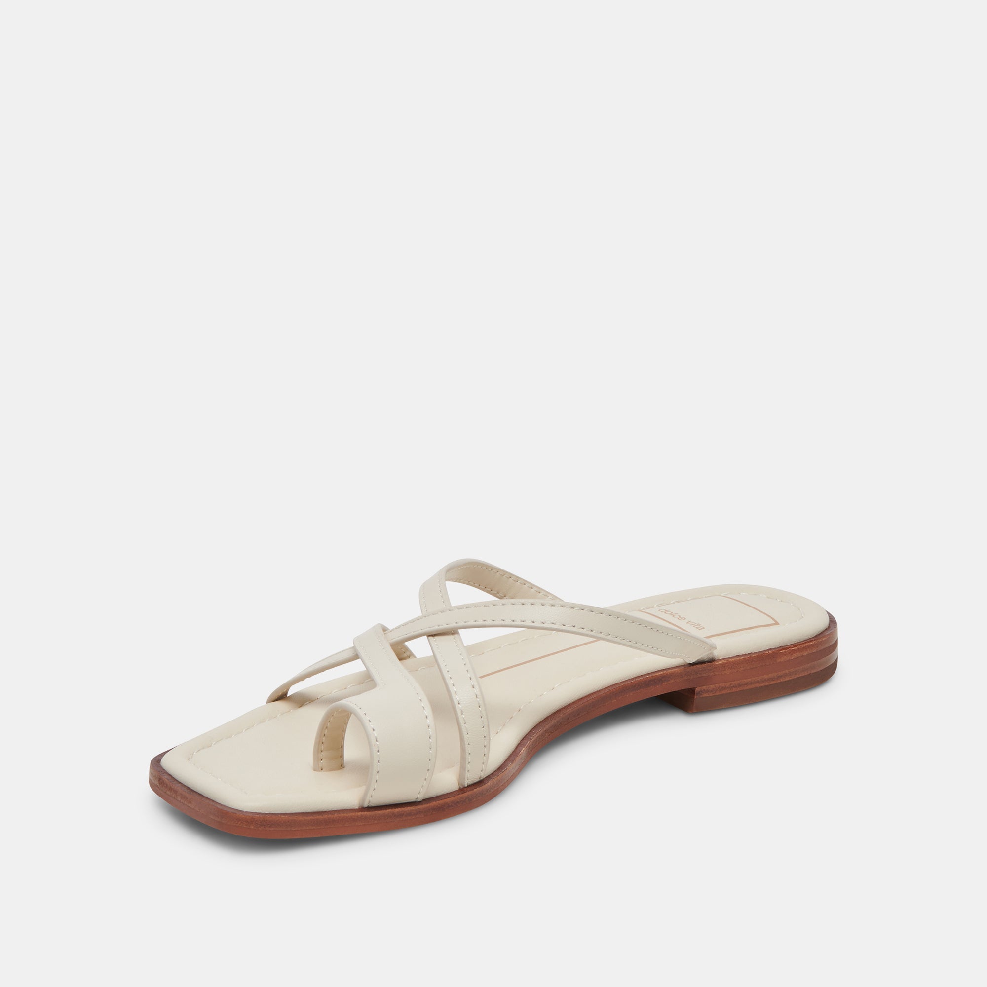 INDIGO SANDALS IVORY LEATHER - re:vita
