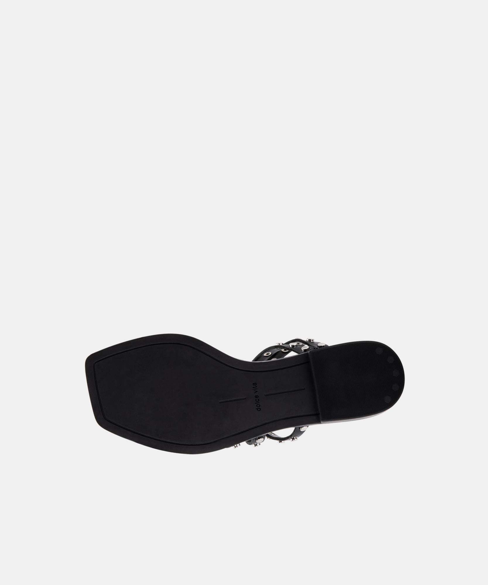 IZABEL STUDDED SANDALS BLACK STELLA - re:vita