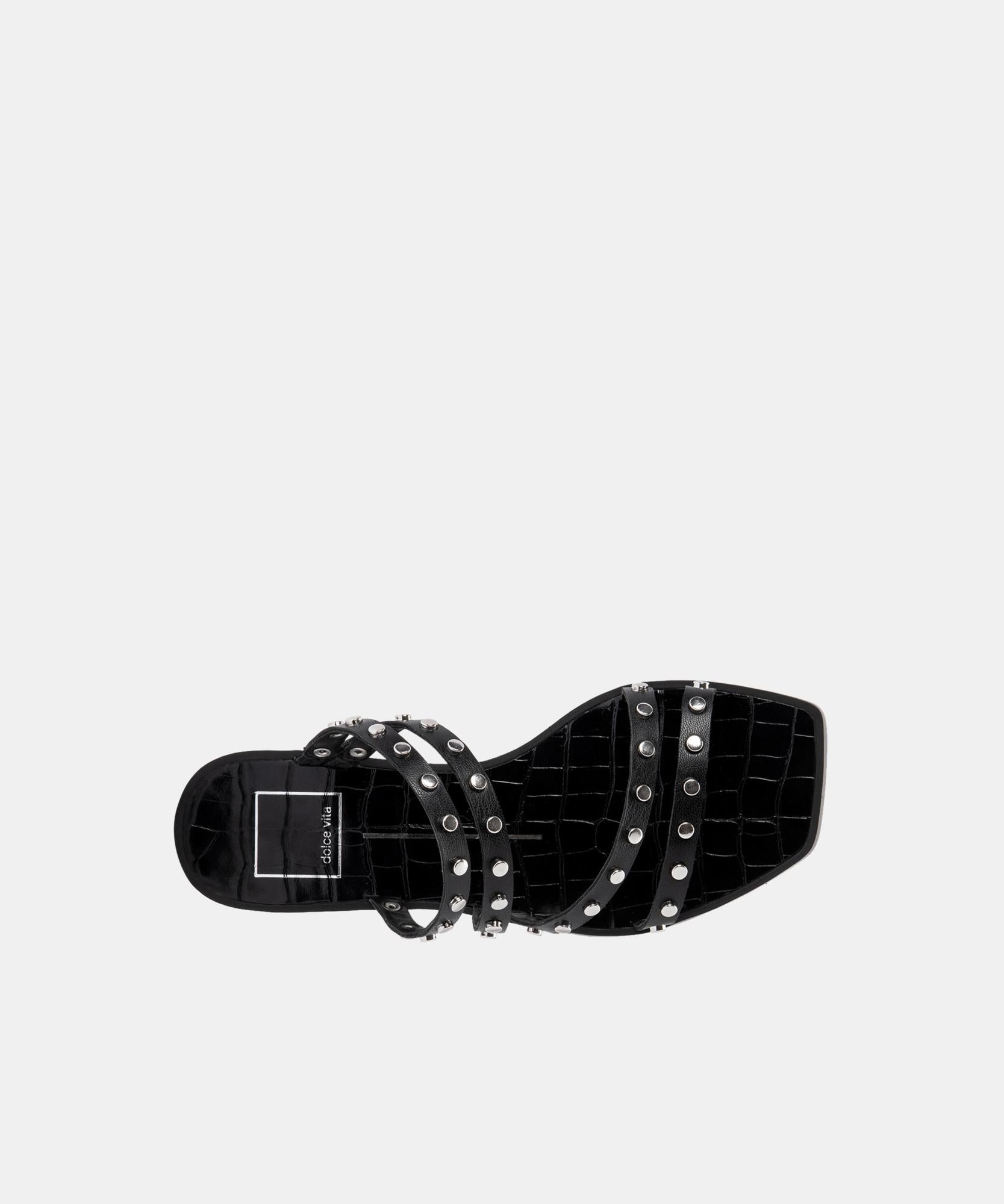 IZABEL STUDDED SANDALS BLACK STELLA - re:vita