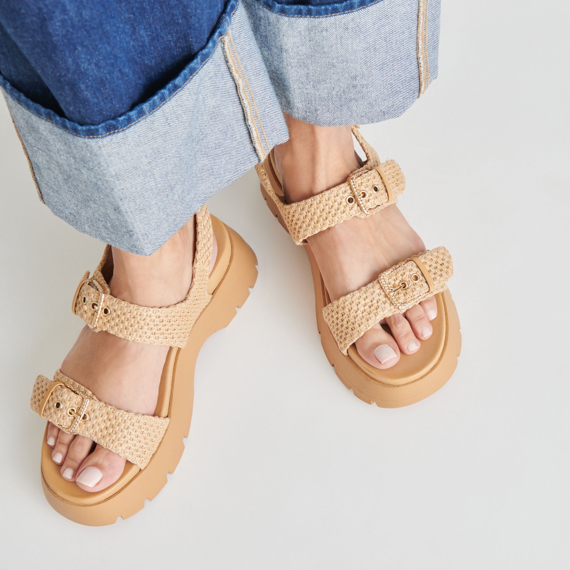 PALDA SANDALS NATURAL RAFFIA - re:vita