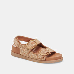 STARLA SANDALS TAN MULTI WOVEN - re:vita