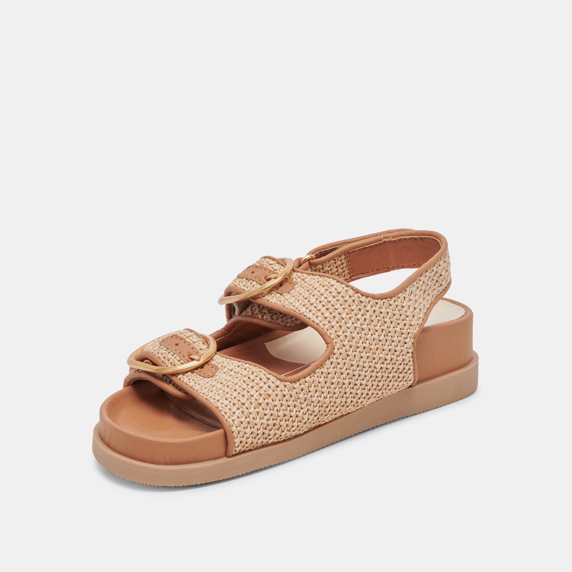 STARLA SANDALS TAN MULTI WOVEN - re:vita