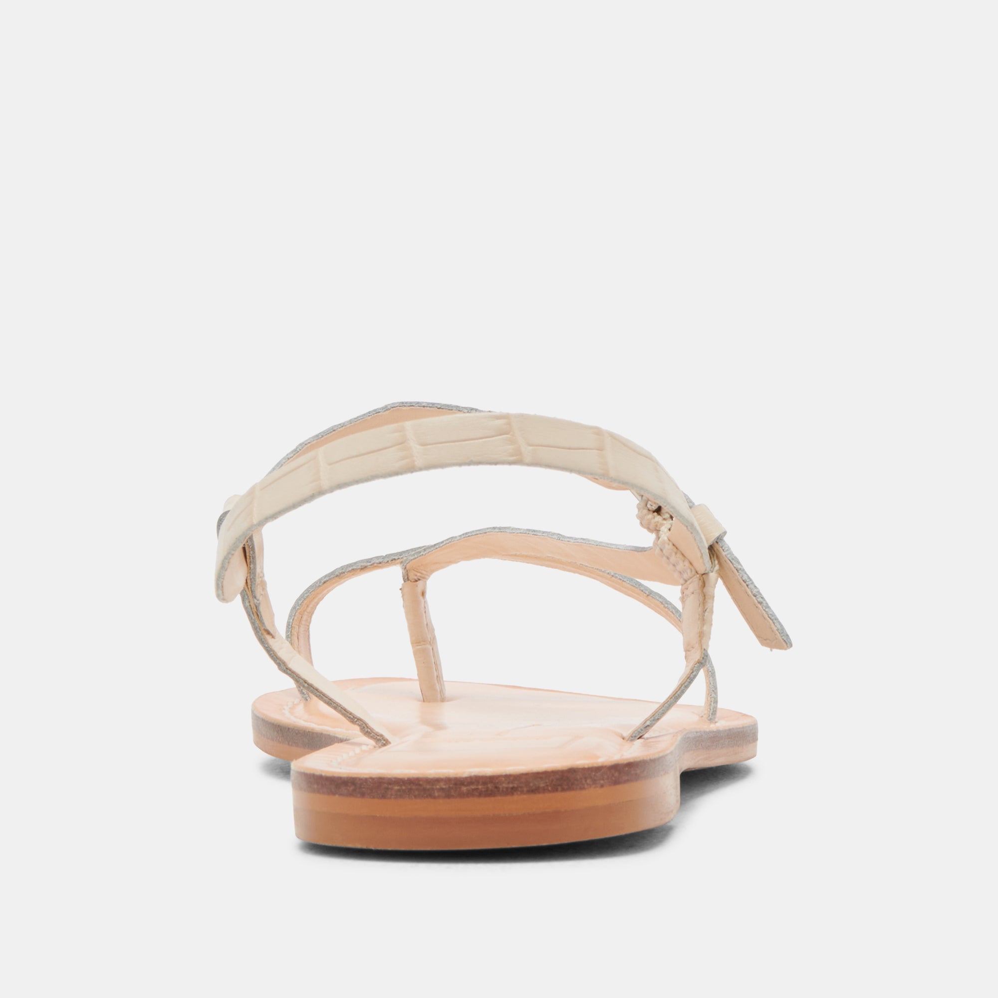 WANDRE SANDALS BONE EMBOSSED LEATHER