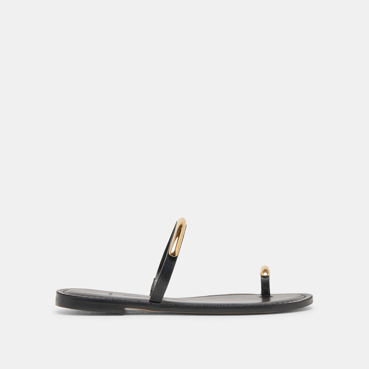 WINK SANDALS BLACK LEATHER - re:vita