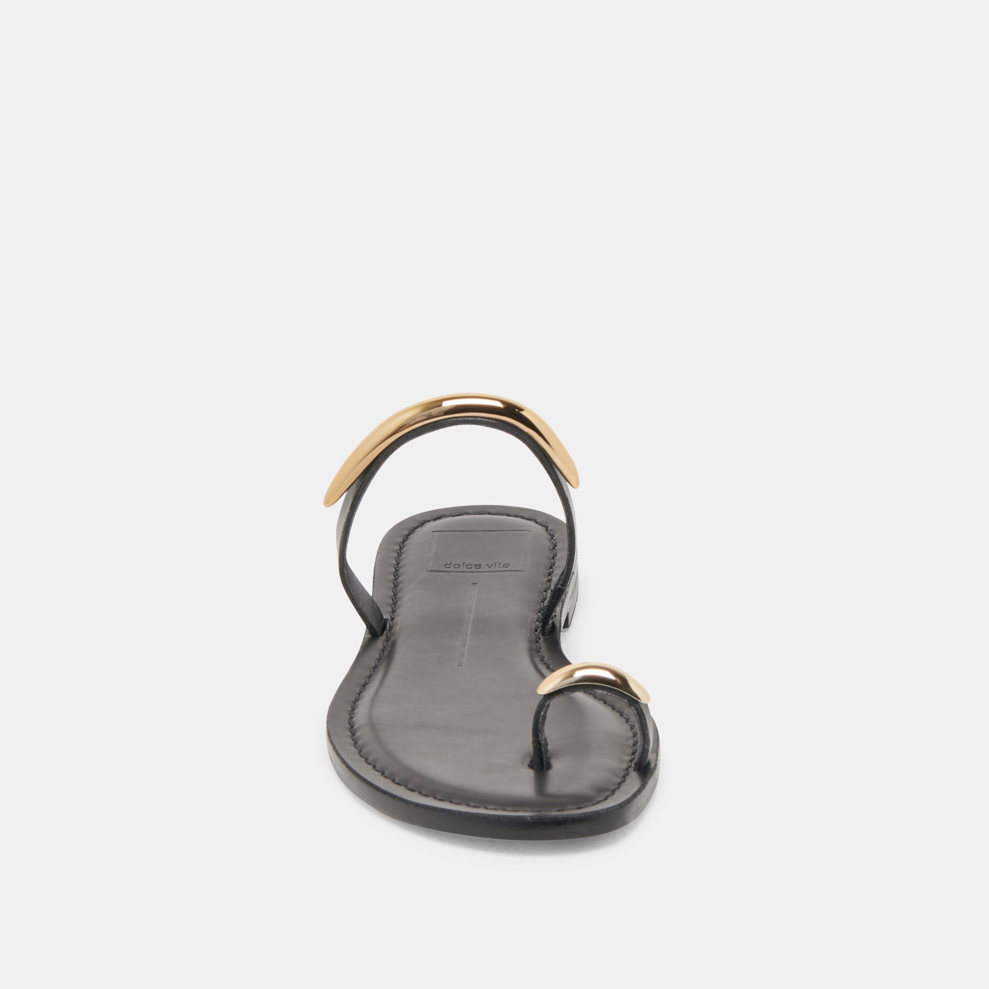 WINK SANDALS BLACK LEATHER - re:vita